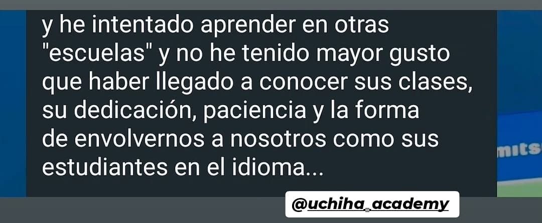 Opinión real de alumno de Uchiha Academy